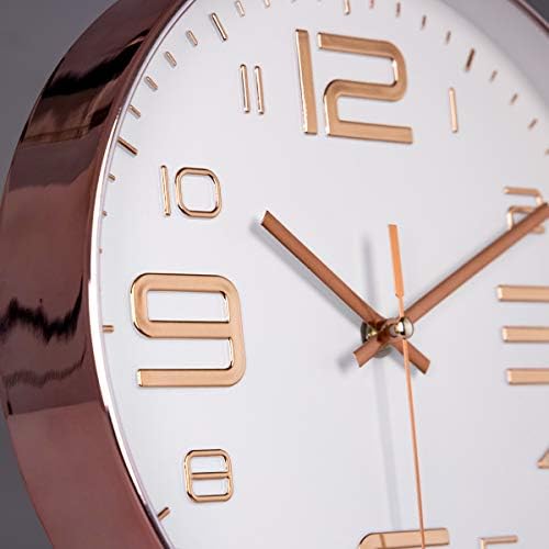 45MinST 10 Inch Wall Clocks, 3D Number Dial Face Modern Wall Clock, Silent - Image 3