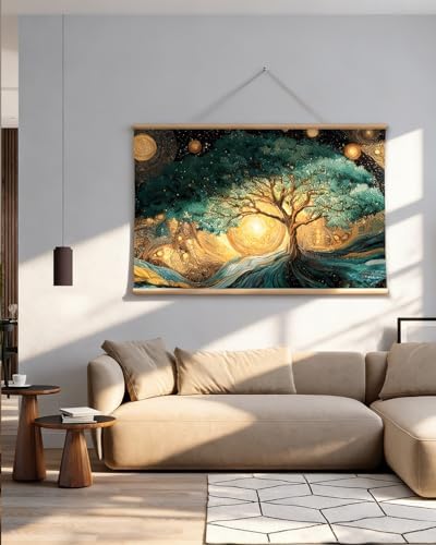 VIYYIEA Extra Large Canvas Wall Art, Tree of Life Abstract Wall Hanging - Image 5