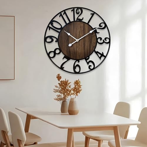 16 Inch Large Wall Clock for Living Room Bedroom Kitchen Mantel Decor, Silent - Image 4