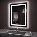 Amorho LED Bathroom Mirror 28"X36", Front Light and Backlit by Amorho