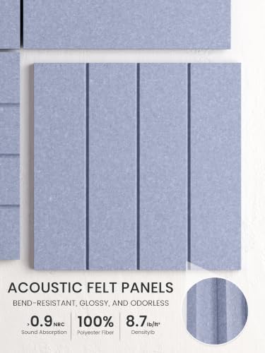 Bumusty 36" x 24" Large Cork Board Alternative, Soft Periwinkle - Image 3