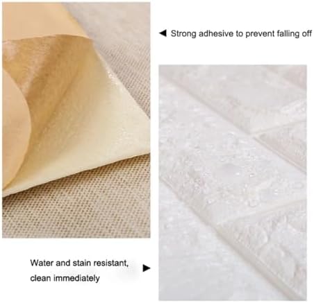 Waterproof Wall Panels 27.5" x 39.3" Faux Brick Wallpaper Peel and Stick Art - Image 6