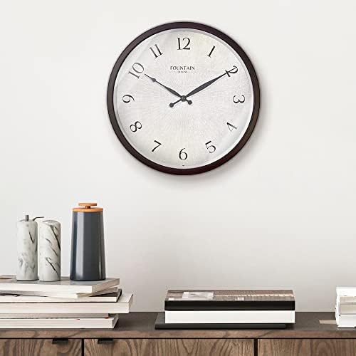 12" Silent Modern Farmhouse Wall Clock, Oil Rubbed Bronze - Image 3