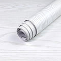 Yun-aeon White and Silver Wood Contact Paper 17.3"x200" Rustic Wooden Peel and by YUN-aeonPeelandStickWall