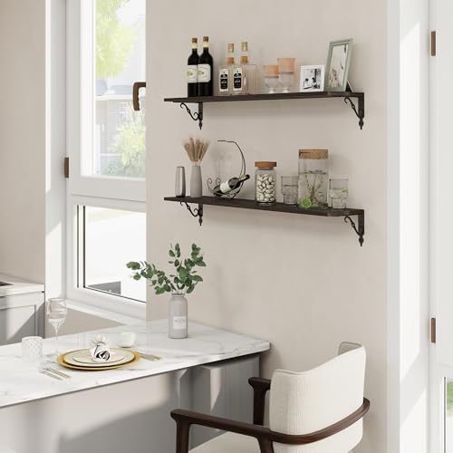 RICHFOCUS Floating Shelves for Wall Decor, 39.4W x 8D Shelves Set of 2 - Image 2