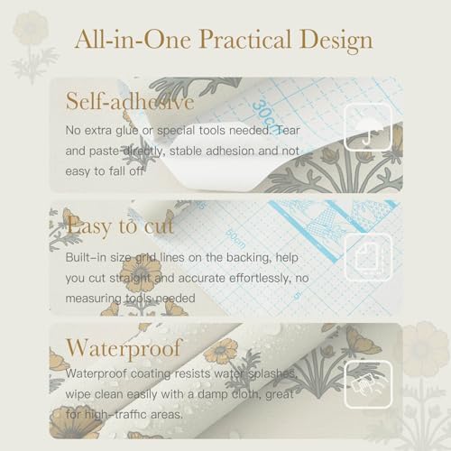 Vintage Floral Wallpaper Floral Peel and Stick Wallpaper - Image 3