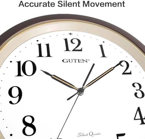 Caysie 16 Inch Large Silent Non Ticking Wall Clock, Quartz Battery Operated - Image 3