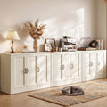 117" Modular Buffet Sideboard Cabinet Set of 3, Extra Long Coffee Bar Storage by Foxemart