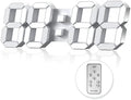 15" 3D LED Digital Wall Clock, Large Decor Wall Clock by HOME