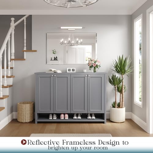 Frameless Bathroom Mirror 30"x48", Beveled Bathroom Mirror - Image 2