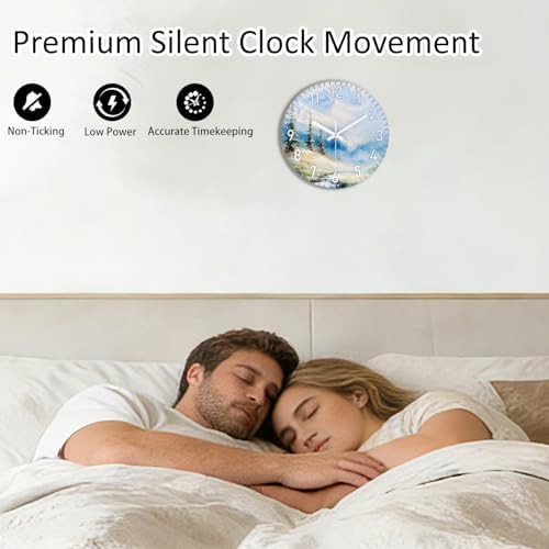 12 Inch Silent Wall Clock Non Ticking, Wall Clocks Battery Operated Analog Clock - Image 4