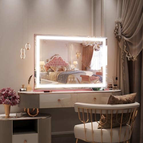 ROLOVE 32"x22" Large Pink Vanity Mirror - Image 7