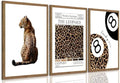 JBZDD Framed Trendy Leopard Wall Art Set of 3 Funky Lucky 8 Ball Preppy Room by JBZDD