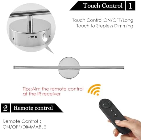 KARTOOSH Battery Operated Wall Sconces Set of Two Wireless Wall Lights - Image 3