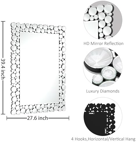 KOHROS Rectangle Decorative Wall Mirror - Image 2