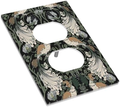 Outlet Covers William Morris Vintage Floral Plants And Birds 1 Gang Duplex - Image 3