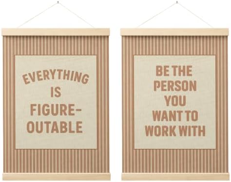 FGFK Positive Affirmations Wall Art Poster Hanger Frame 12x16 Inch by WelcometoFGFKhome