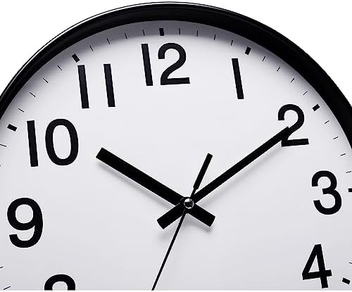 NUOVO 12 Inch Round Wall Clock Silent & Non-Ticking Simple Wall Clock Operated - Image 3