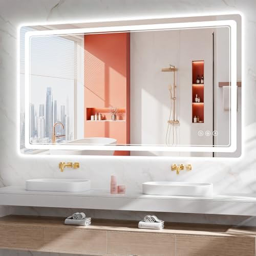 BEAUTYPEAK 30"x50" LED Bathroom Mirror by BEAUTYPEAK