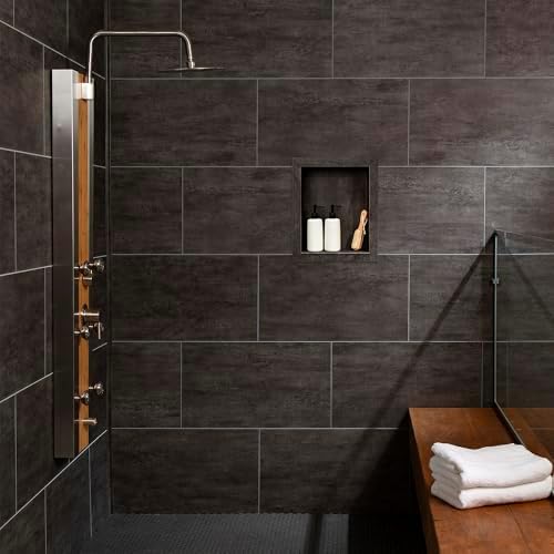 Palisade 25.6 in. x 14.8 in. Vinyl Wall Tiles in Ashen Slate - Image 3