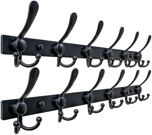Dseap Coat Rack Wall Mount 24 Inch, Heavy Duty 12-Gauge Base vs Flimsy 1mm by Dseap