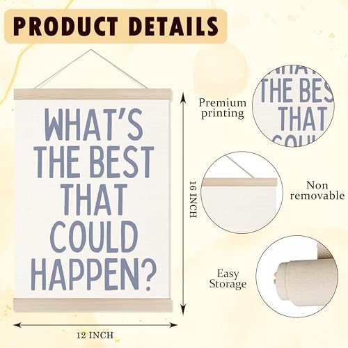 Welshower Boho Motivational Positive Poster Hanger Frame, What's the Best That - Image 6