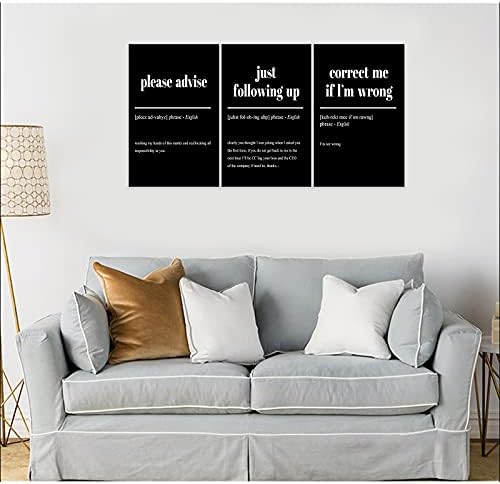 3 Piece Inspirational Canvas Wall Art, Quotes Please Advise - Image 4
