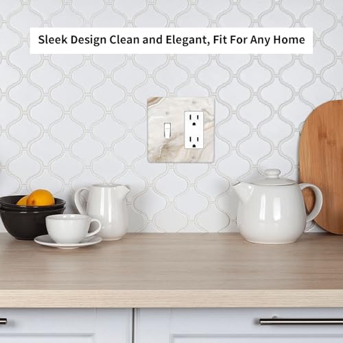 Outlet Covers Beige Marble Pattern 1 Toggle 1 Rocker Combination Decorative - Image 7