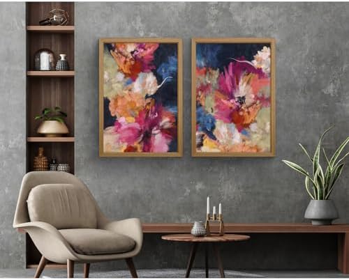 Colorful Abstract Wall Art Decor Modern Flower Canvas Wall Art Abstract Flower - Image 4