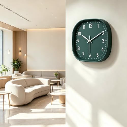 10Inch Square Silent Analog Wall Clock - Image 6