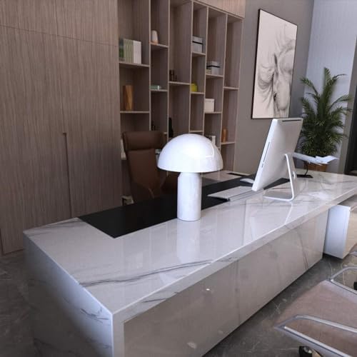BAYYA White Marble Wallpaper Peel Stick Countertops Granite Contact Paper - Image 5