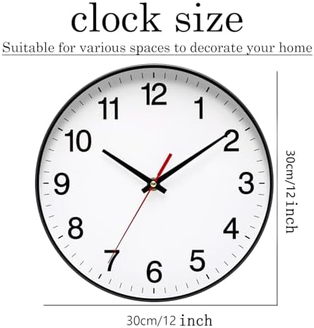 Spinaround Wall Clock, Modern Wall Clocks Battery, Silent Non-Ticking Analog - Image 4