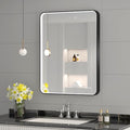 LED Mirror for Bathroom 24X32 Inch Black Framed by Oerbasz