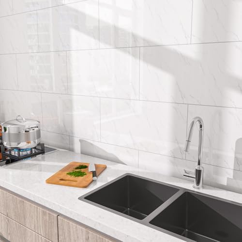 Marble Peel and Stick Backsplash 23.6 x11.8 in - Image 3