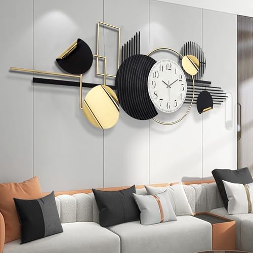 ERMOFAV Metal Wall Art, Abstract Modern Creative Geometric Round Art Decor 57" by ERMOFAV
