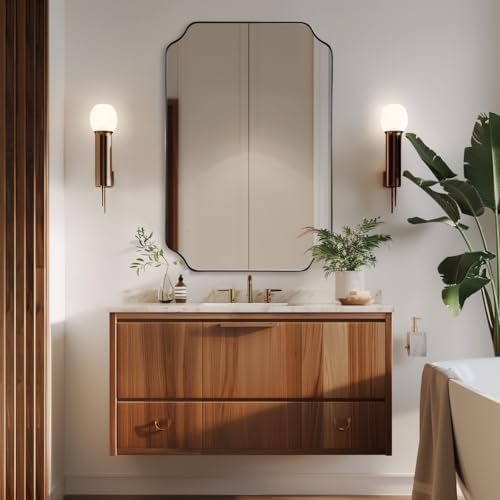 ANDY STAR Brushed Bronze Scalloped Mirror, Antique Scalloped Mirror in Premium by ANDYSTAR