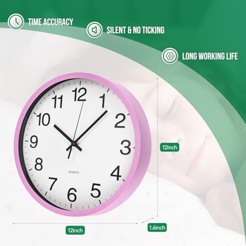 Wall Clock Non-Ticking Silent Quartz Movement Decor Clock Modern Simple Style - Image 3