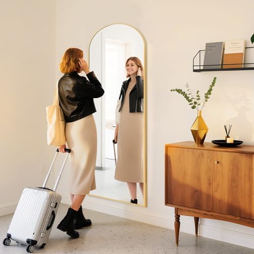 DUMOS Arched Mirror Full Length Floor, 56x15 Inch Full Body Standing Mirror - Image 6