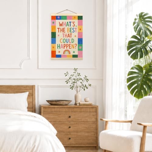 madalo Colorful Positive Wall Art Poster Hanger Frame 144BS-GQ01-happen - Image 4