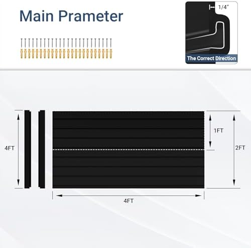 Neoaider Slatwall Panel 2 FT x 4 FT, Interlocking Slat Wall Paneling - Image 2