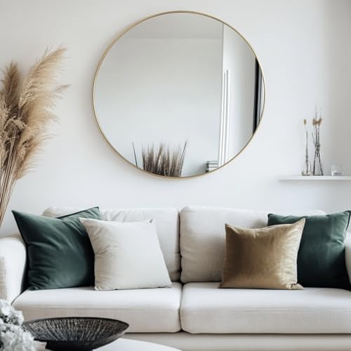 Oruii Small Round Mirror, 18 inch Gold Circle Mirror - Image 4