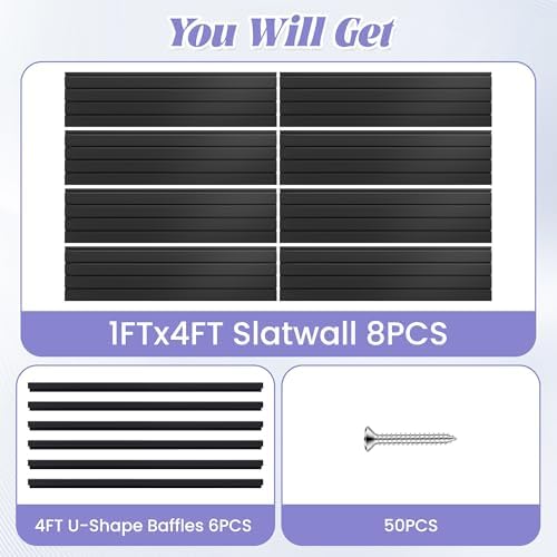 SMARTSTANDARD Heavy Duty PVC Slatwall Panels 4x8 ft, Interlocking Garage Wall - Image 7