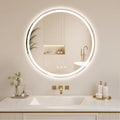 BEAUTYPEAK 28 Inch Round LED Bathroom Mirror by BEAUTYPEAK