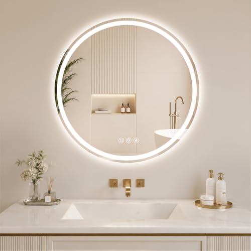 BEAUTYPEAK 28 Inch Round LED Bathroom Mirror by BEAUTYPEAK