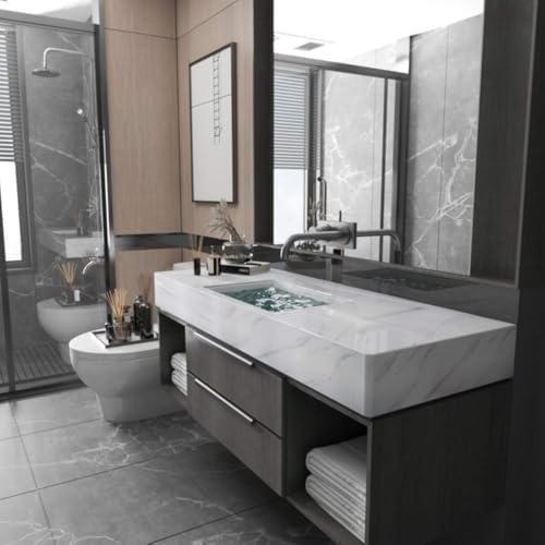Large White Marble Wallpaper Peel Stick Countertops Granite Conatact Paper - Image 4