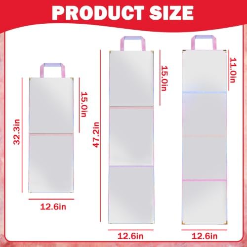 Foldable Acrylic Full Length Mirror - Image 2