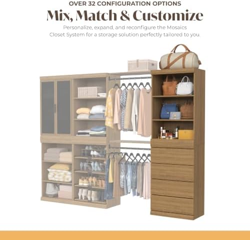 ClosetMaid Mosaics 3 Shelf Closet Organizer, 25.5" W, Toasted Oak - Image 4