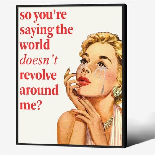 70s Pink Sexy Women Poster Funky Funny Quote Wall Art Retro Housewife Picture by Unknown