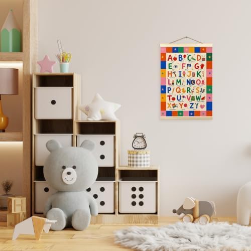 madalo Colorful Educational Alphabet Wall Art Poster Hanger Frame 12x16 - Image 2