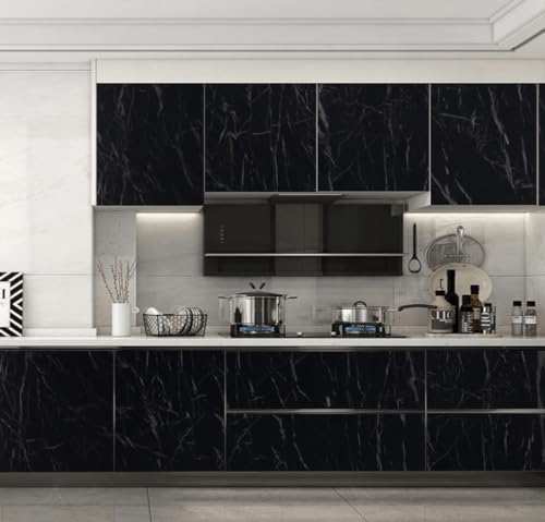 Arthome 23.6x200 Inches Black Marble, Peel and Stick Wallpaper, Marble Contact - Image 4